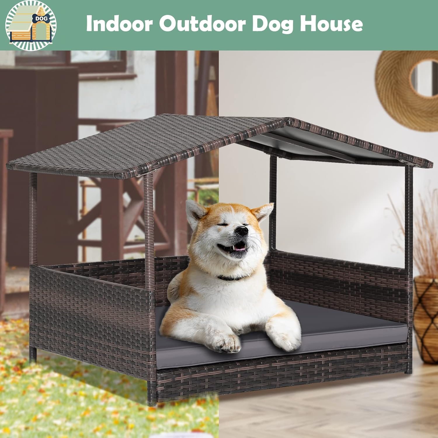 Cozy & Durable: The Ultimate Wicker Dog Bed House Review