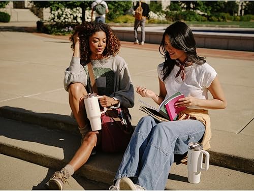 Miniatura 8 de STANLEY Quencher ProTour - Vaso de paja con tapa a prueba de fugas, popote y asa integrados, compatible con portavasos para viajes, vaso de acero