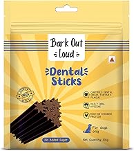 BARK OUT LOUD- Dental Sticks Dog Treats | Sugar/Gluten Free | Plaque Tartar & Odour Oral Care | Fresh Smell Chicken Dog Treats - 100gm (100 gm, Dental Sticks)