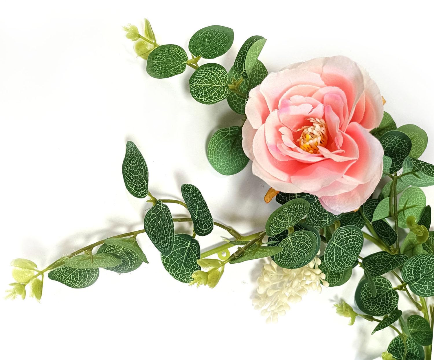 Ghirlanda di Eucalipto, Ghirlanda di Fiori, Arco di Fiori, 180cm, Ghirlanda di Eucalipto Artificiale, per Matrimoni, Decorazione per la Casa (Rosa)