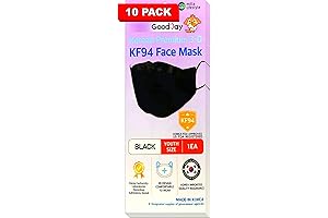 [Pack of 10] GOODDAY ENGLISH BLACK SMALL Certified KF94 Korean Face Mask