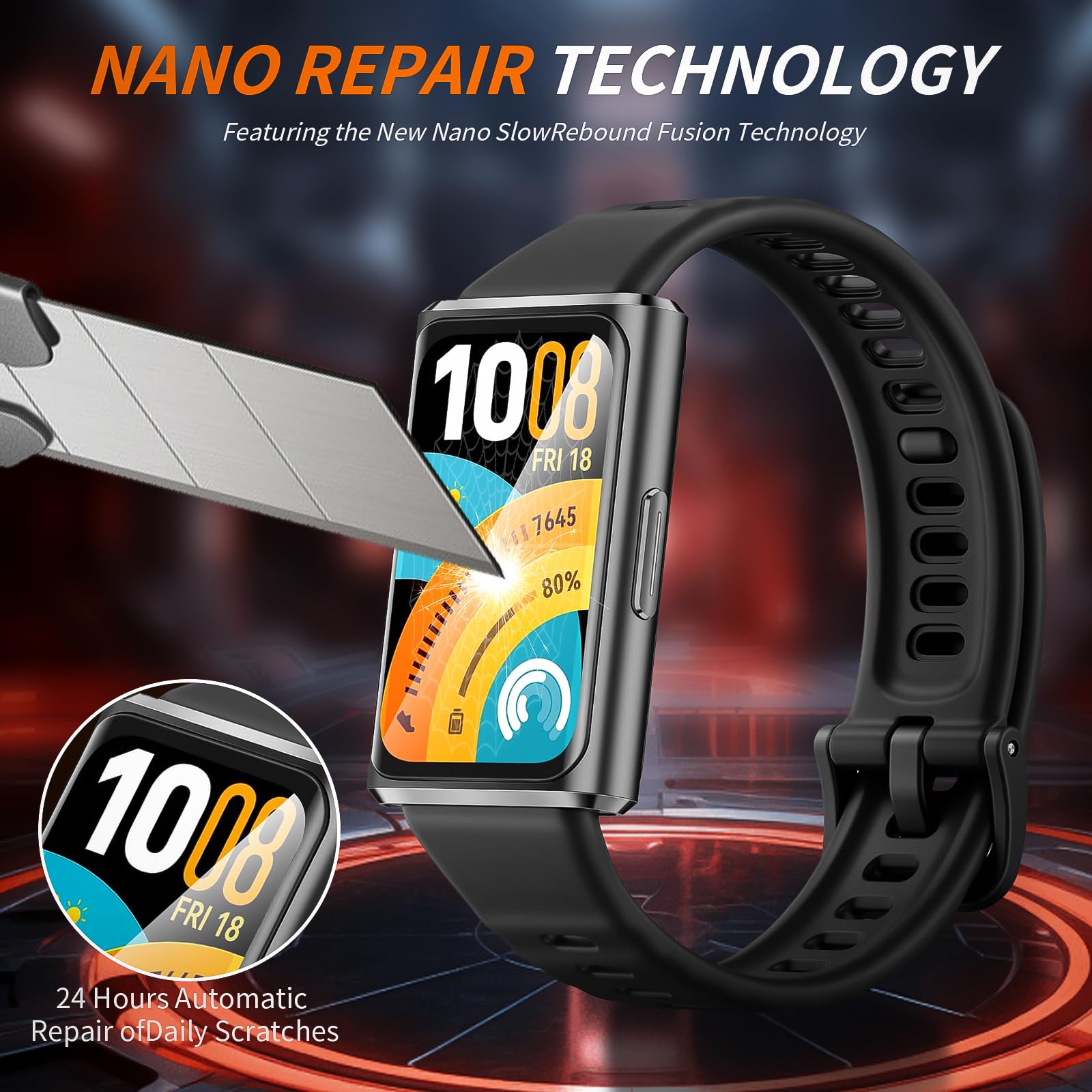 Diruite 3-Stück Schutzfolie für Huawei Band 11 Pro HD Transparente PMMA Weichfilm Displayschutzfolie Anti-Kratzen Displayschut - 2