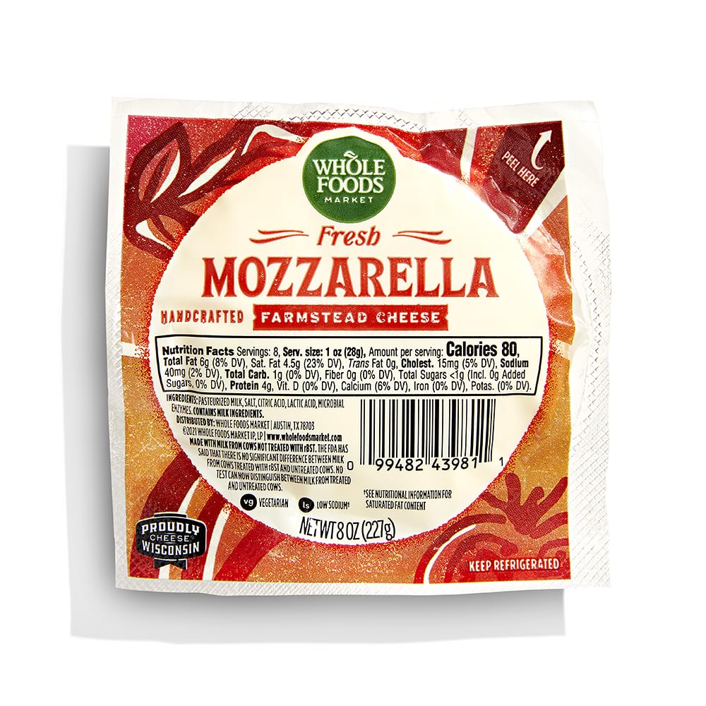 Whole Foods Market, Fresh Mozzarella, 8 oz