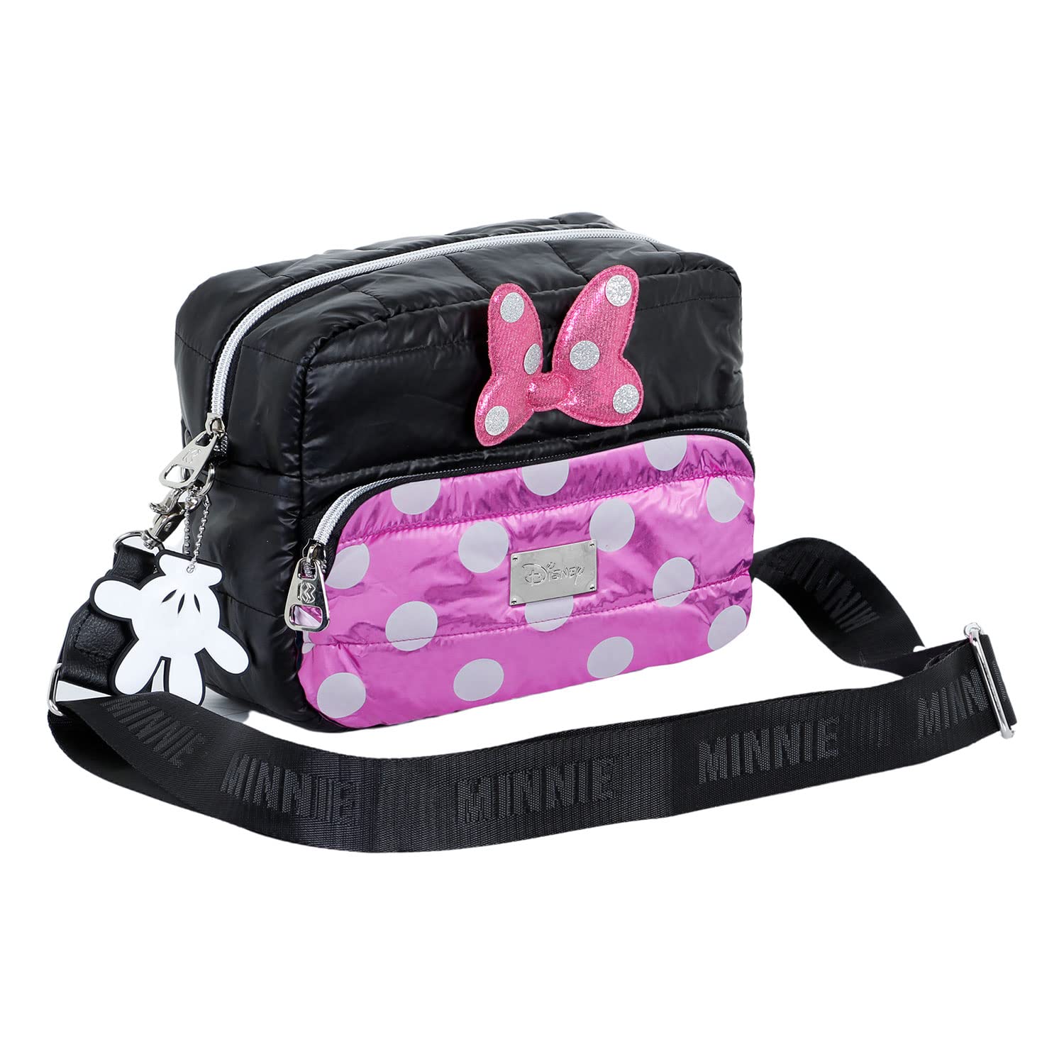 Disney Minnie Mouse Air-Padding IBiscuit Shoulder Bag, Black