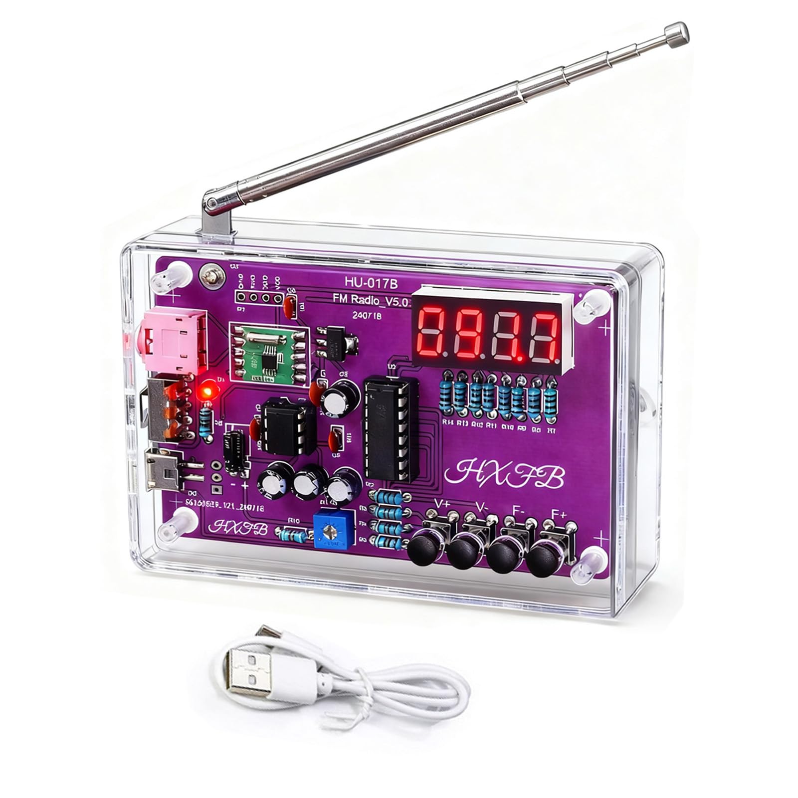 Gikfun Portable FM Radio Kit Soldering Practice Electronic Soldering Hobbyist Kit FM 87-108MHz with 2 Power Modes EK2163