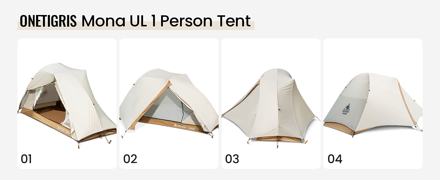Amazon.com: OneTigris Mona Ultralight 1 Person Tent, 3 Season Tent