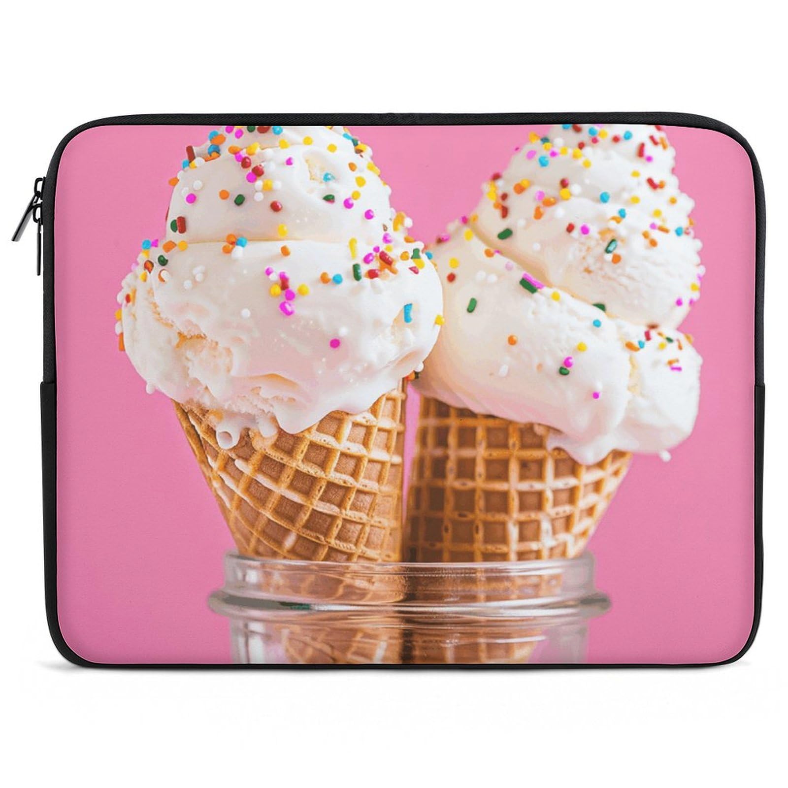 Funda para portátil antigolpes de 12 pulgadas neopreno grueso con dos conos de helado 8