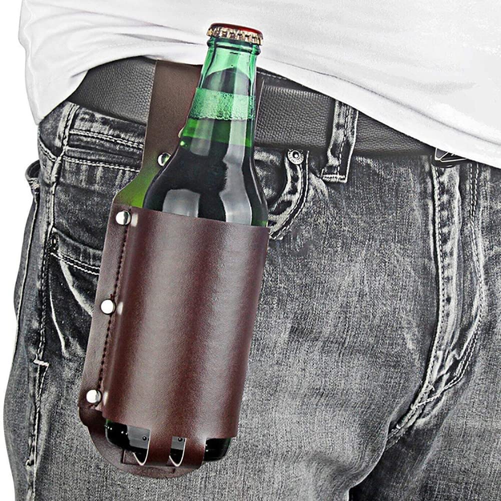 Frienda Étui De Bière Classique En Cuir Pour Homme, étui De Bière