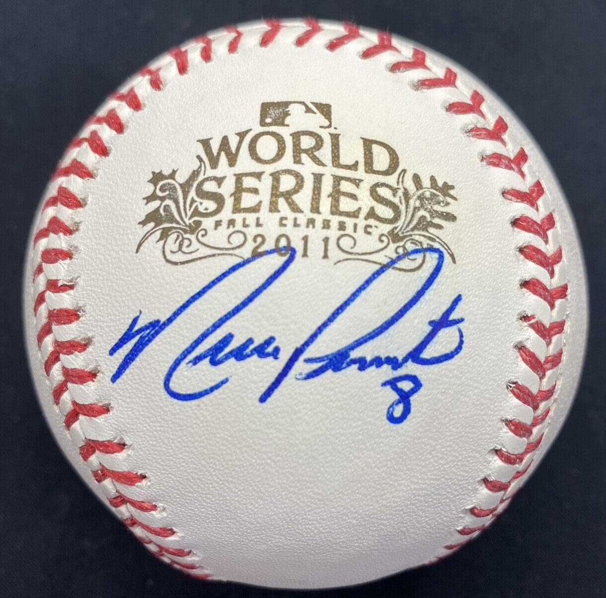 Nick Punto Signed 2011 World Series Baseball JSA Witness Autographed