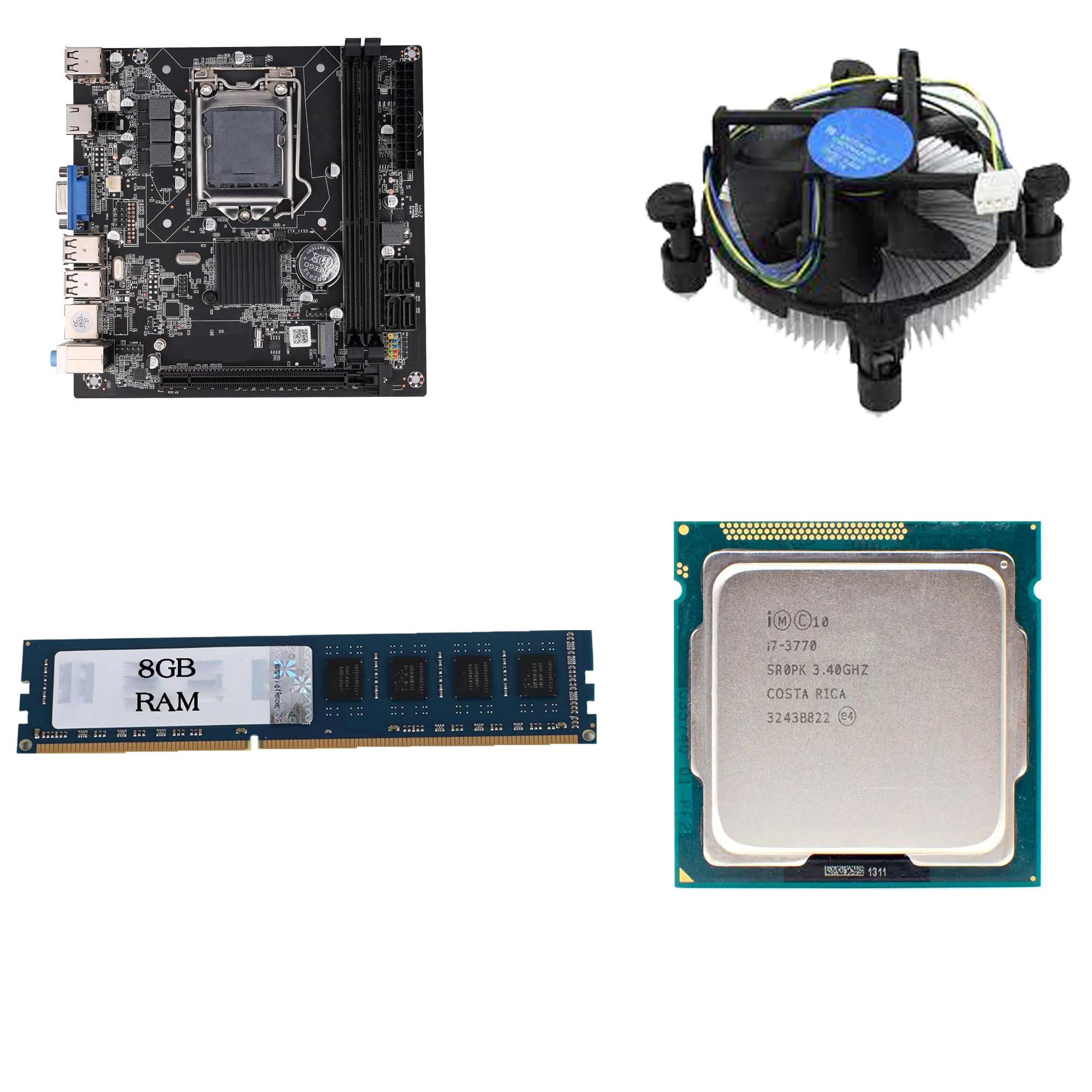 Amazon.in: Buy H61 Micro ATX Motherboard Assembled Kit with