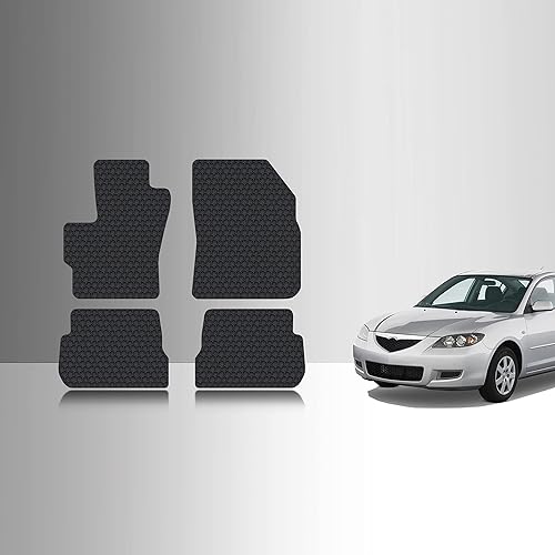 TOUGHPRO Juego de accesorios de alfombrillas (primera fila + 2da fila) para Mazda 3 todo tipo de clima resistentes (fabricado en Estados Unidos),