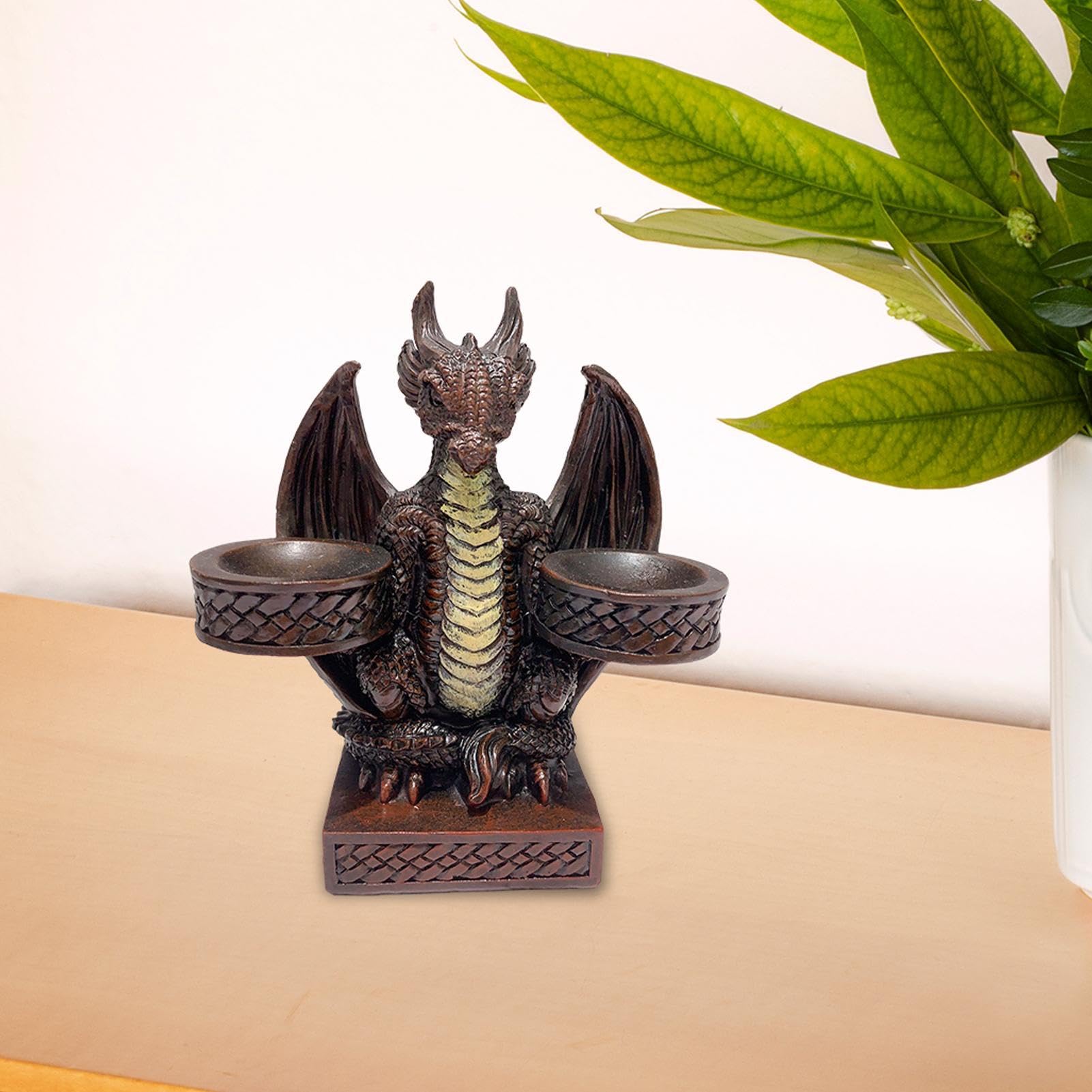 Amazon.co.jp: ドラゴン像 | ダブルボールホルダー 座っているドラゴン