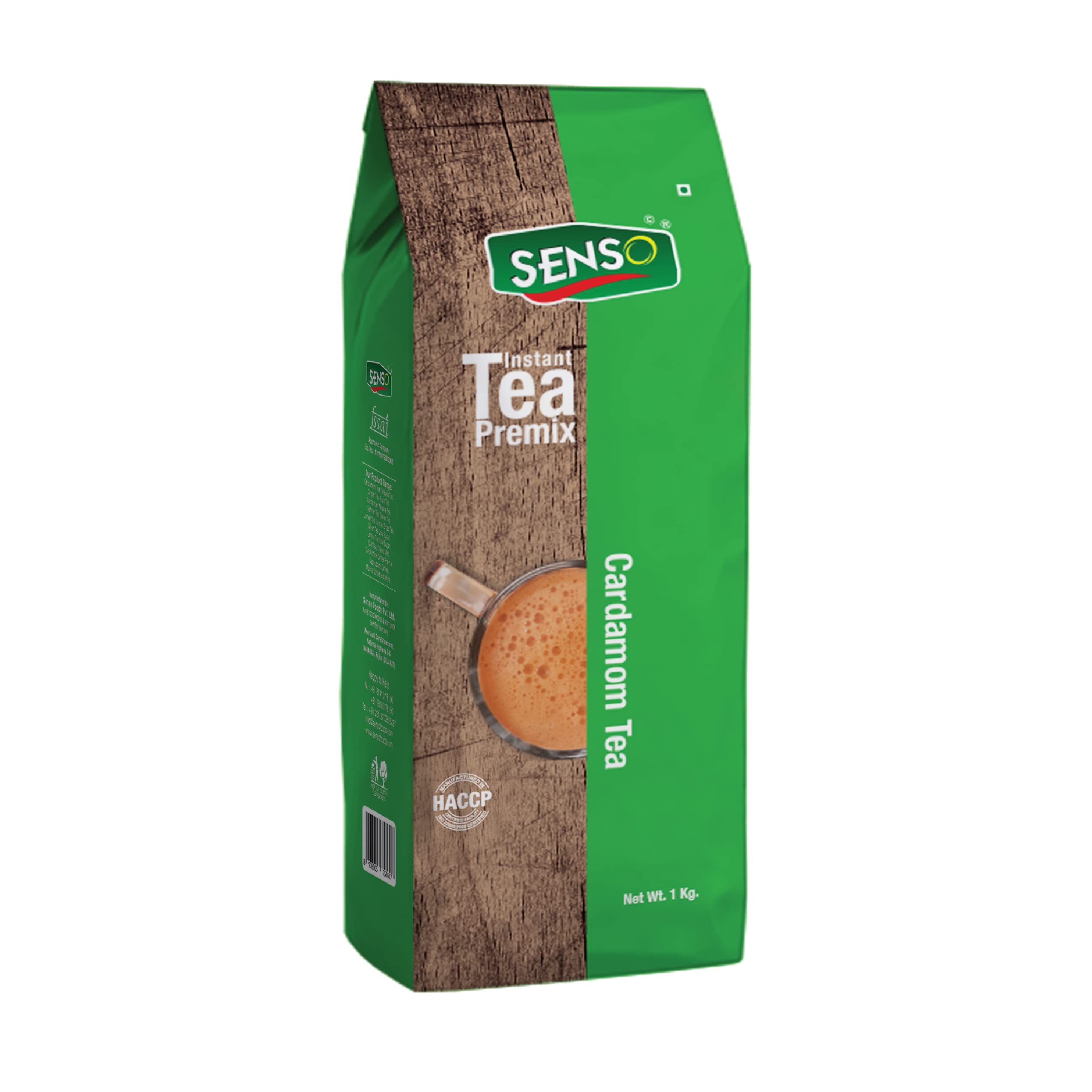 Senso cardamom Instant Tea Premix 1 kg Pack, Strong Chai, Rich in Healthy Premium Powder tea premix, Elaichi chai 100% Natural Tea Cardamom | No Additives | Vending Machine Chai | Readymade Tea