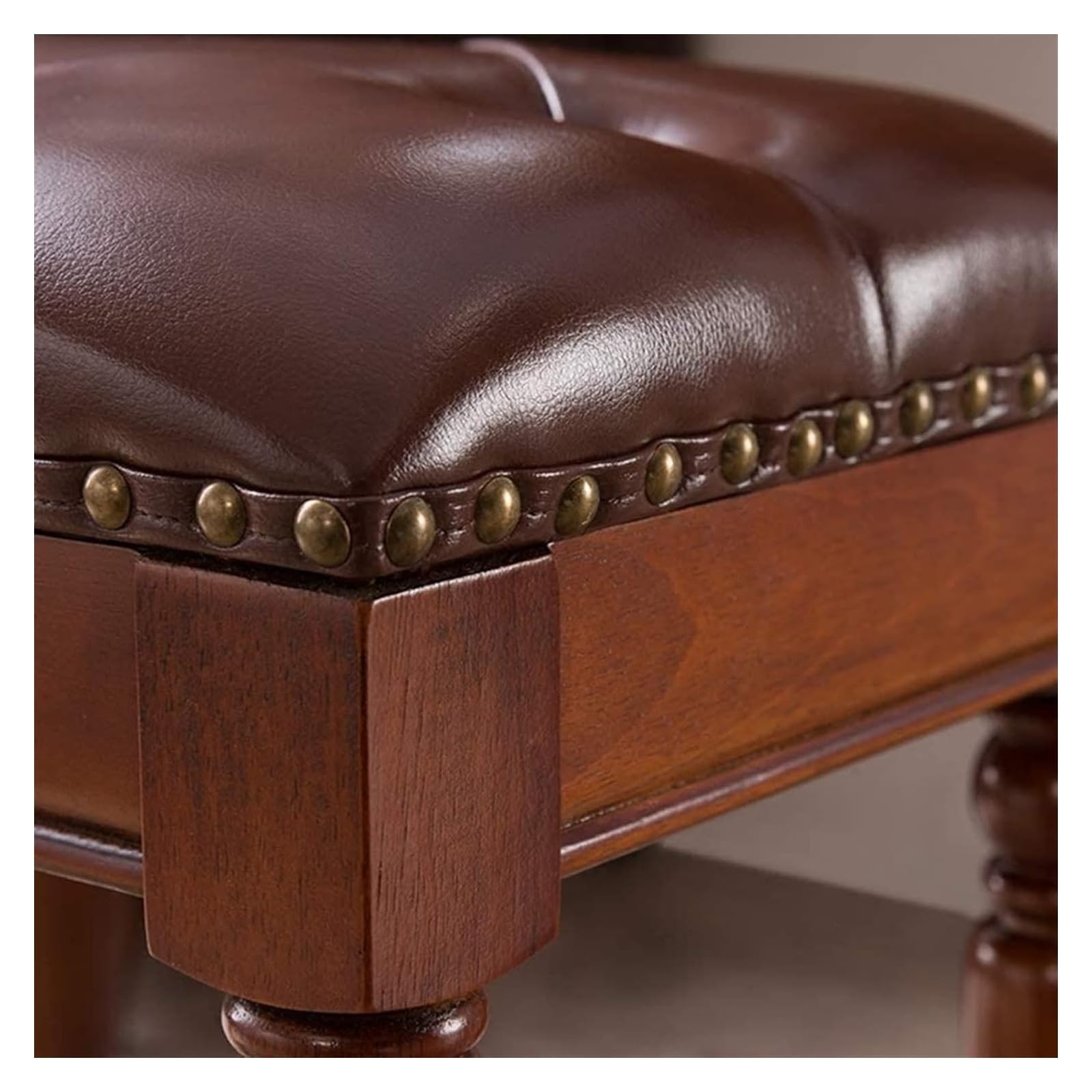 JIOWEUOE Sgabello da spogliatoio, sedia da toeletta, sgabello per pianoforte, sgabello in legno massello, sgabello da toeletta, sgabello per pianoforte, sgabello per cambio scarpe, marrone-3, marrone