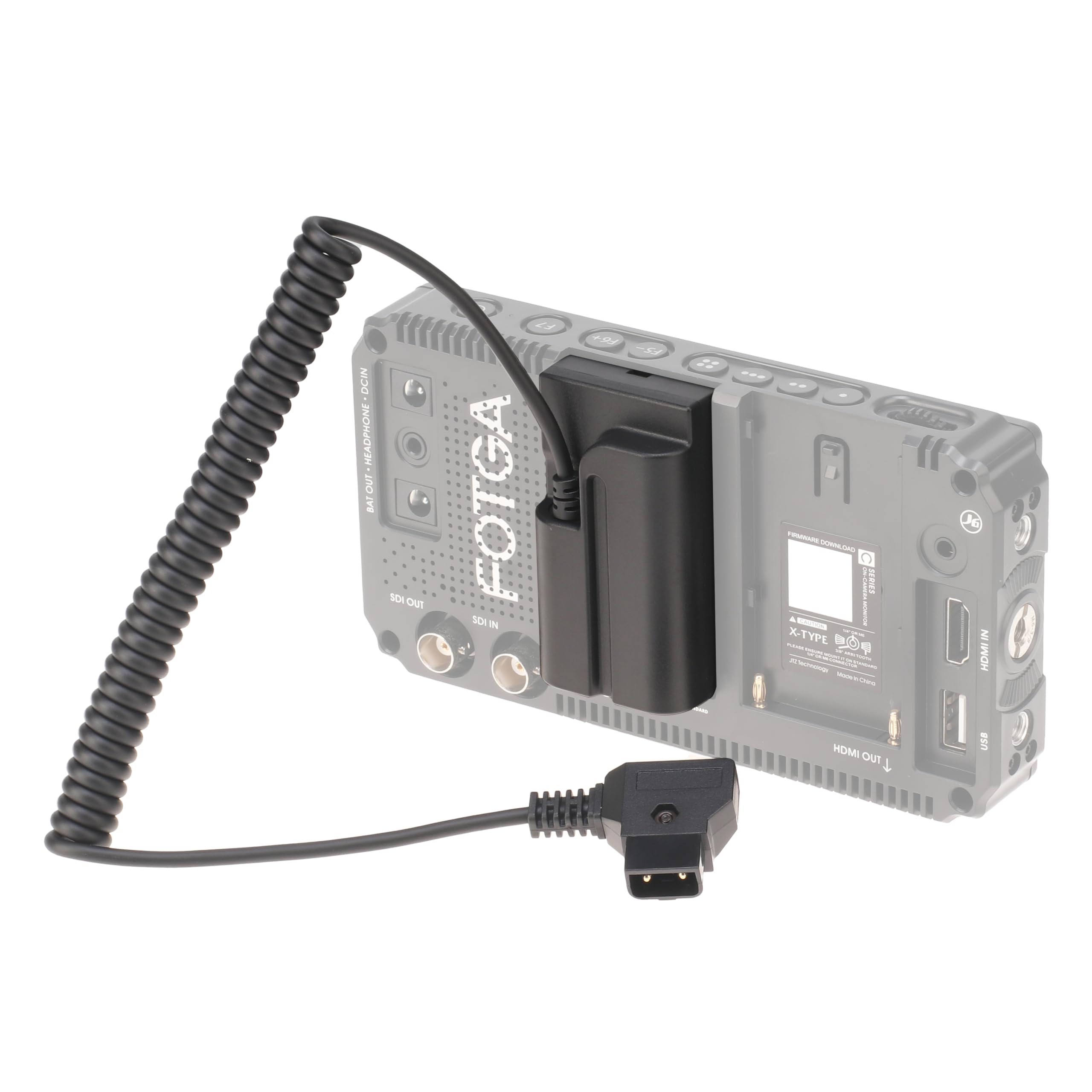 FOTGA D-Tap on NP-F550 Coupleur factice décodé pour batterie factice Adaptateur DC pour Sony NP-F970/570/750/770/960 pour caméra de champ vidéo LED Z-CAM DSLR Camera