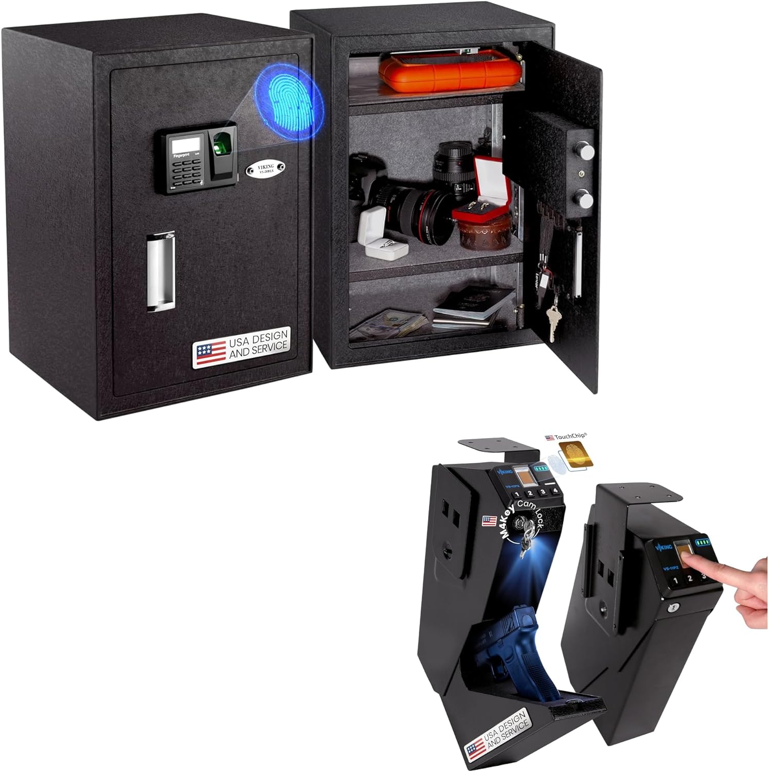 Viking Security Safe Biometric Personal Security Bundle – VS-50BLX + VS-11PZ