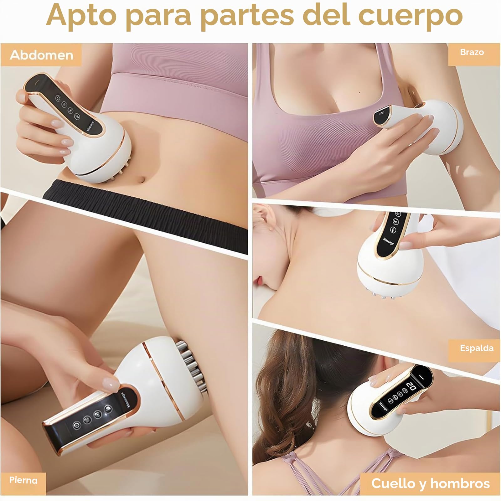 Masajeador de celulitis, 20 velocidades, masajeador de ondas de choque Gua, neuropatía, dispositivo eléctrico Guasha, masajeador eléctrico con ventosas para fascitis y alivio del dolor