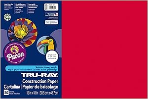 Tru-Ray® Construction Paper | Red Papier Kraft, 50% Recycled Fiber