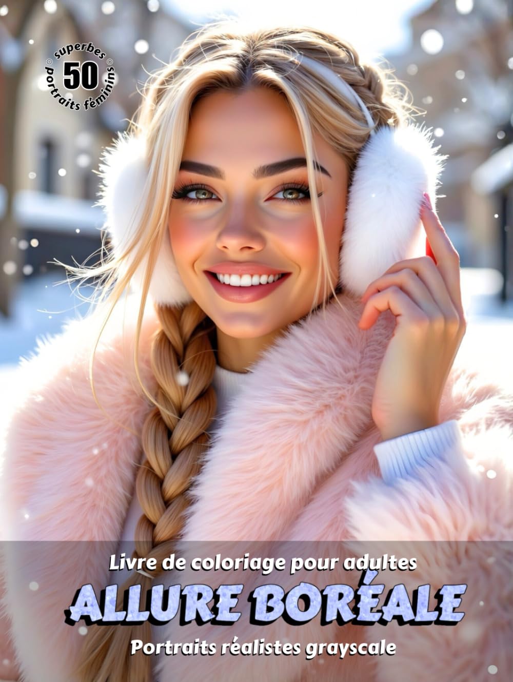 ALLURE BORÉALE – Livre de coloriage pour adultes | Portraits réalistes grayscale (en niveaux de gris) | Superbes portraits féminins à colorier | ... Édition française (Aventures colorées)