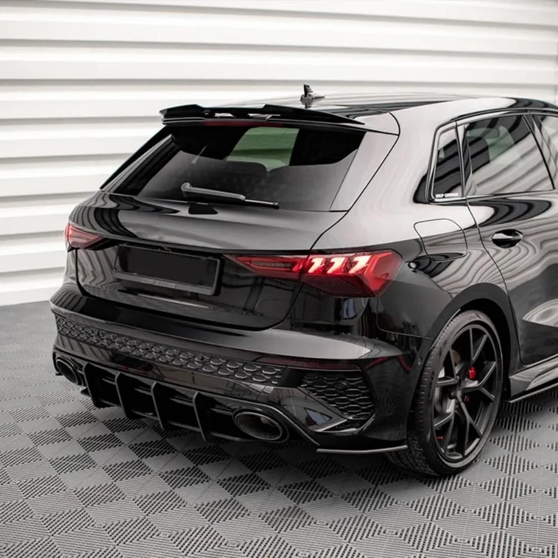 ABS/Spoiler Posteriore per Tetto Auto per Audi A3 S3 RS3 8Y Sportback 2020-2024, alettone Posteriore Hatchback, Spoiler Antivento Fisso, 1 Pezzo