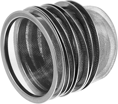 Miniatura 10 de Luxshiny 8 piezas de colador de té de acero inoxidable, filtro de té de malla metálica, infusor de hojas de té sueltas, colador de repuesto para