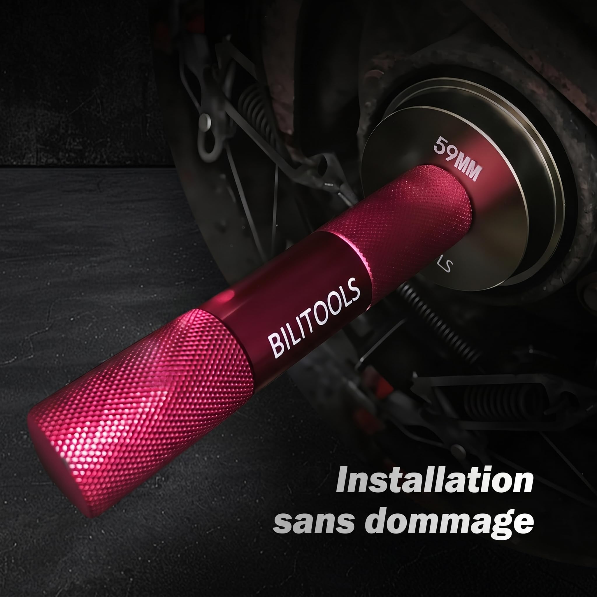 BILITOOLS Kit Presse Roulement 10 Pièces Métrique | Douilles roulement et joint spi, montage moyeu voiture, coffret rangement inclus
