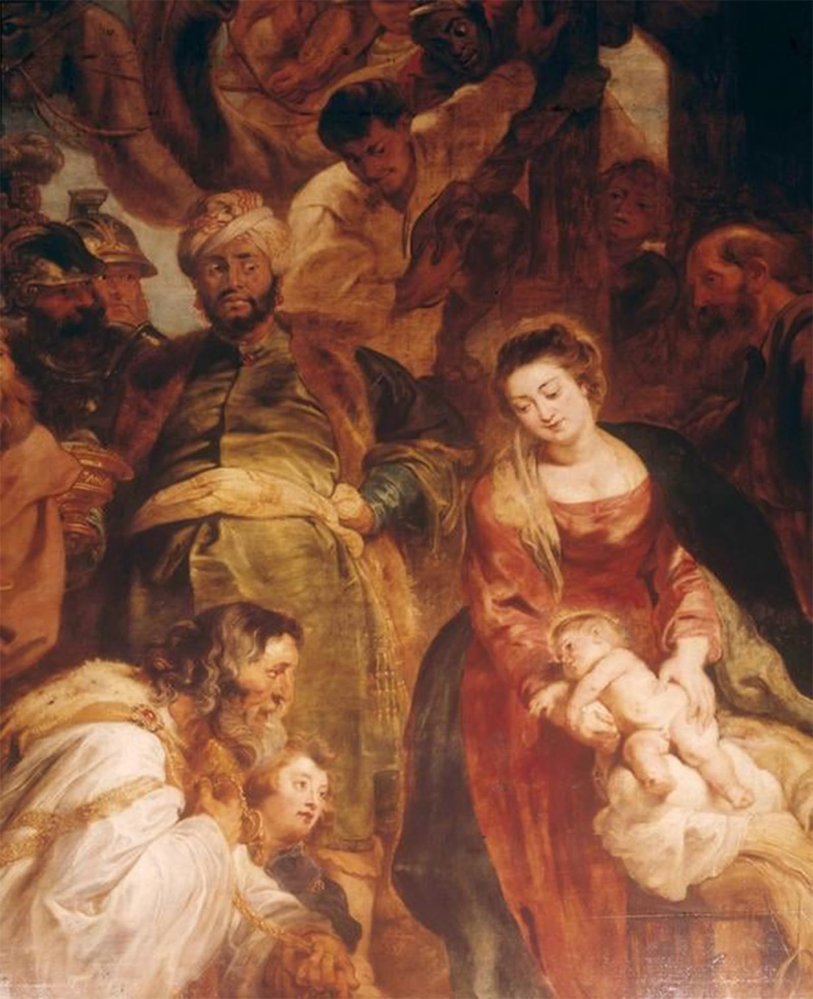 ARTXLXXBN Famous Painting Art Wall Decor Abstract Art Picture Adoration of the Kings by Peter Paul Rubens Animal Pictures for Home Decor 60x90cm
