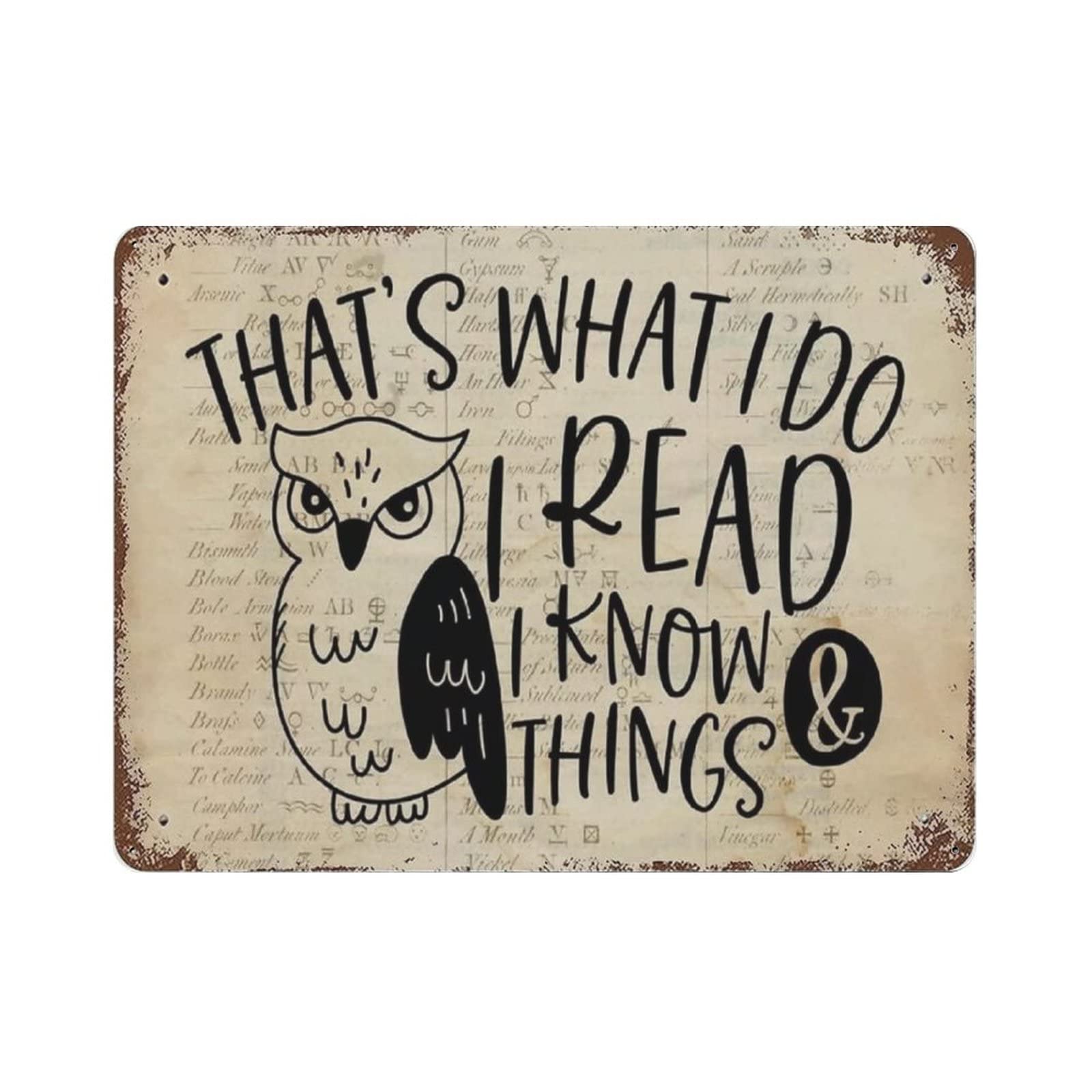 AOOEDM That's What I Do Vintage Metal Tin Sign for Home Coffee Shop Office Wall Art Metal Poster Garage Decor Man Cave Sign Inspirational Quote Wall Decor