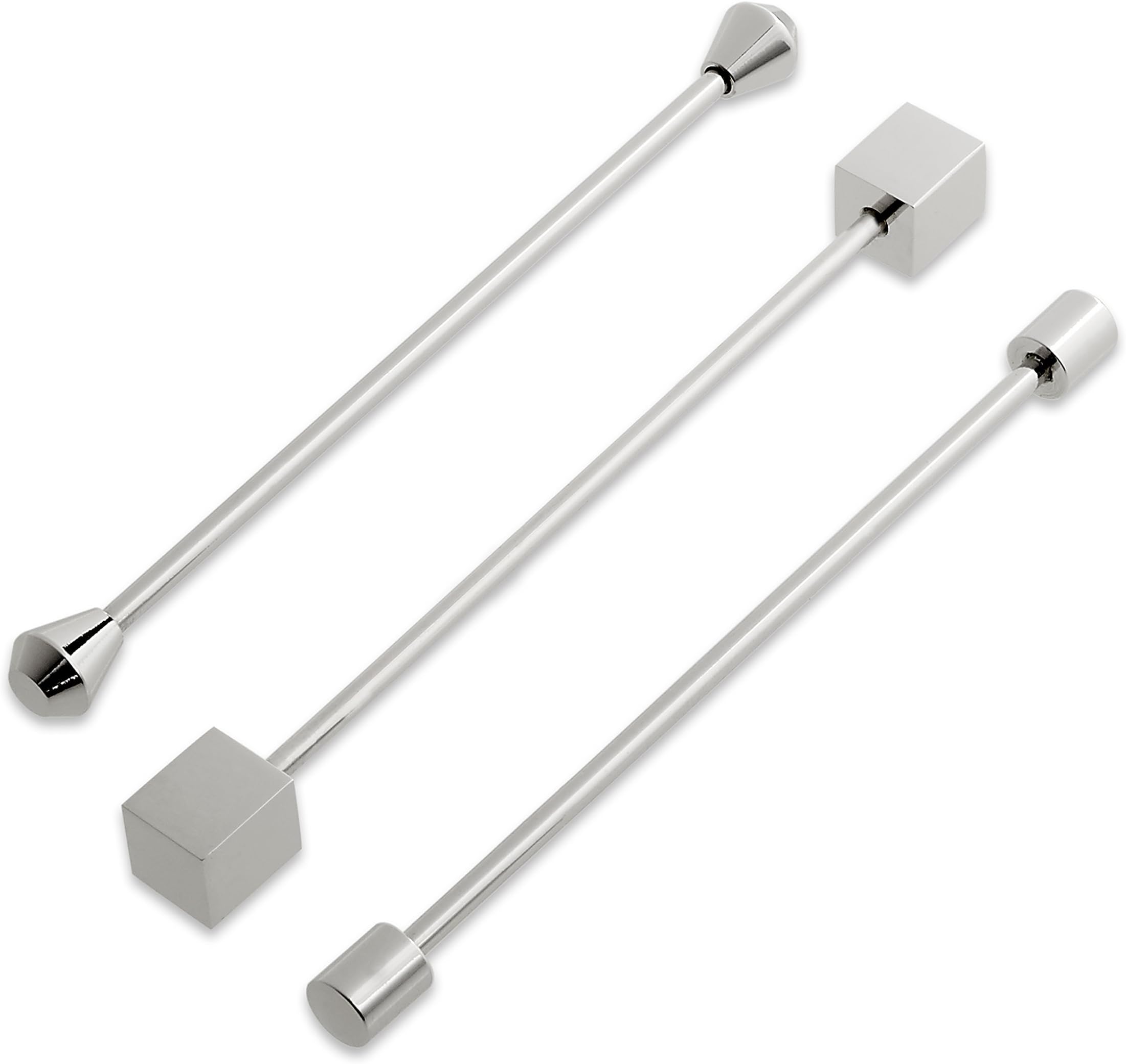 Puentes Denver 3 Pc Collar Bar Pin Set Premium Barbell Edition, Silver Assorted Styles