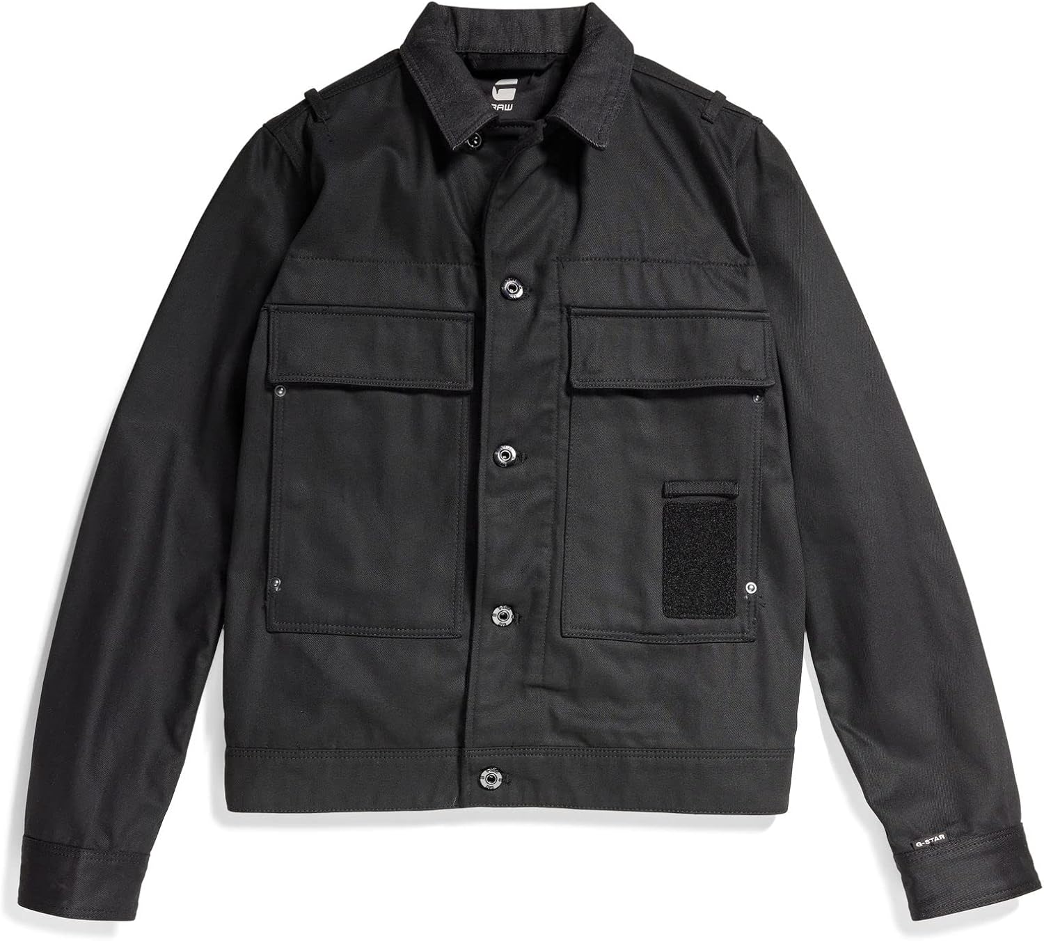 G-Star Raw Men's Sustainable Black Utility Flap Pocket Jacket at  Men’s Clothing store