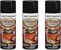 Vista 4 de Rust-Oleum 248932 Pintura en aerosol de esmalte para motor, 12 onzas, negro brillante