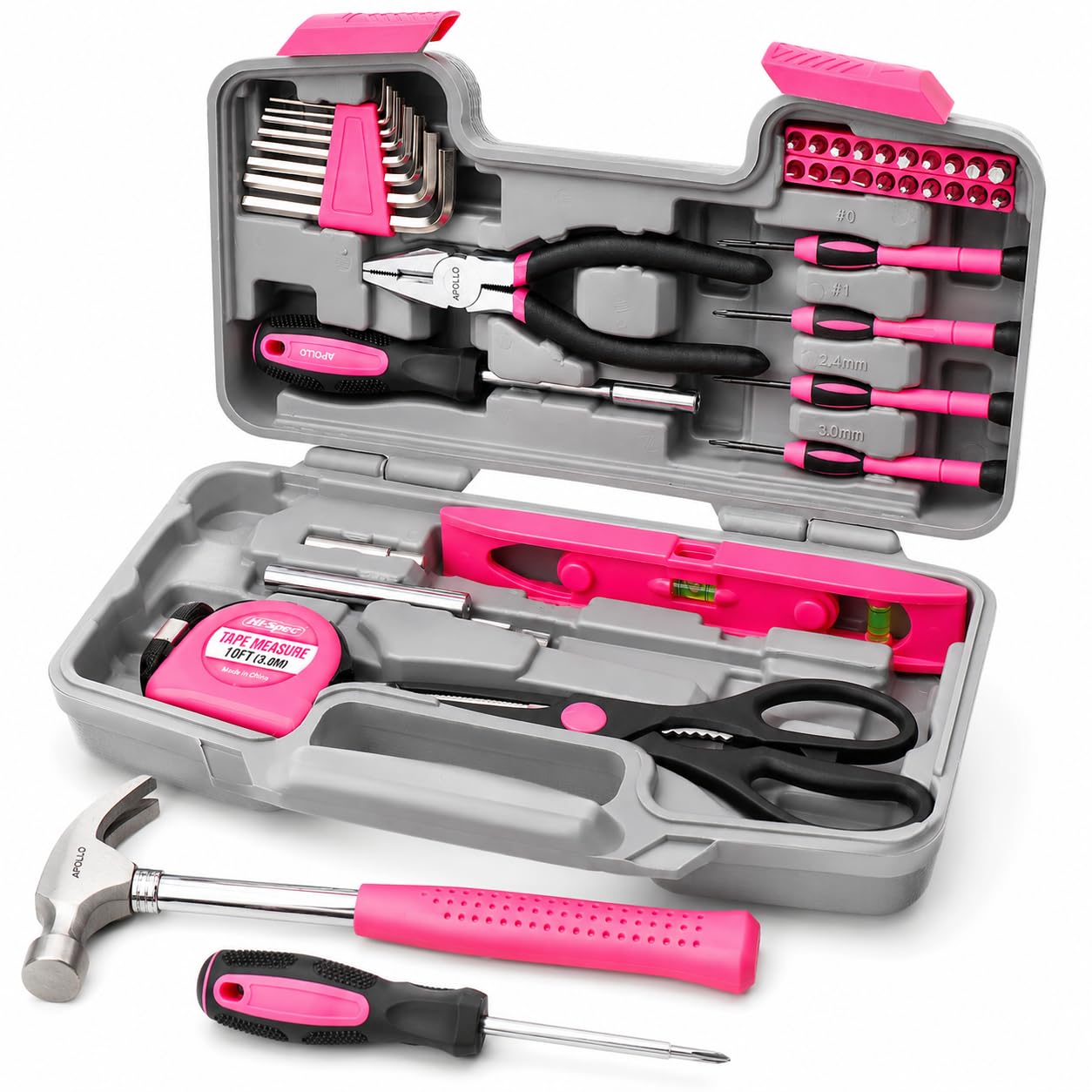 Mallette outils rose 39 pièces portable pour réussir le montage de vos meubles