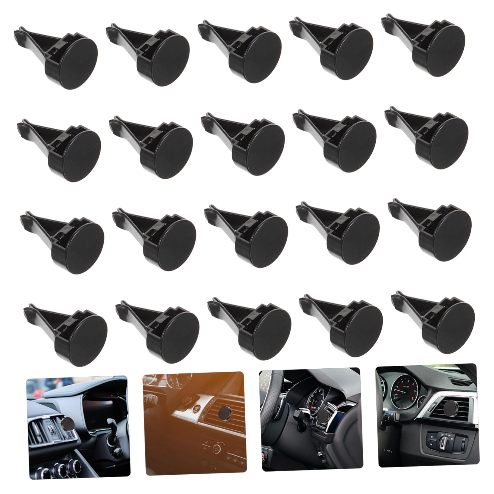 Clip per Bocchetta di Ventilazione Auto 100pezzi Plastico | Fissaggio Saldo, Forza Regolabile, Accessori in Gesso Inclusi, Design Semplice per Auto e Interni