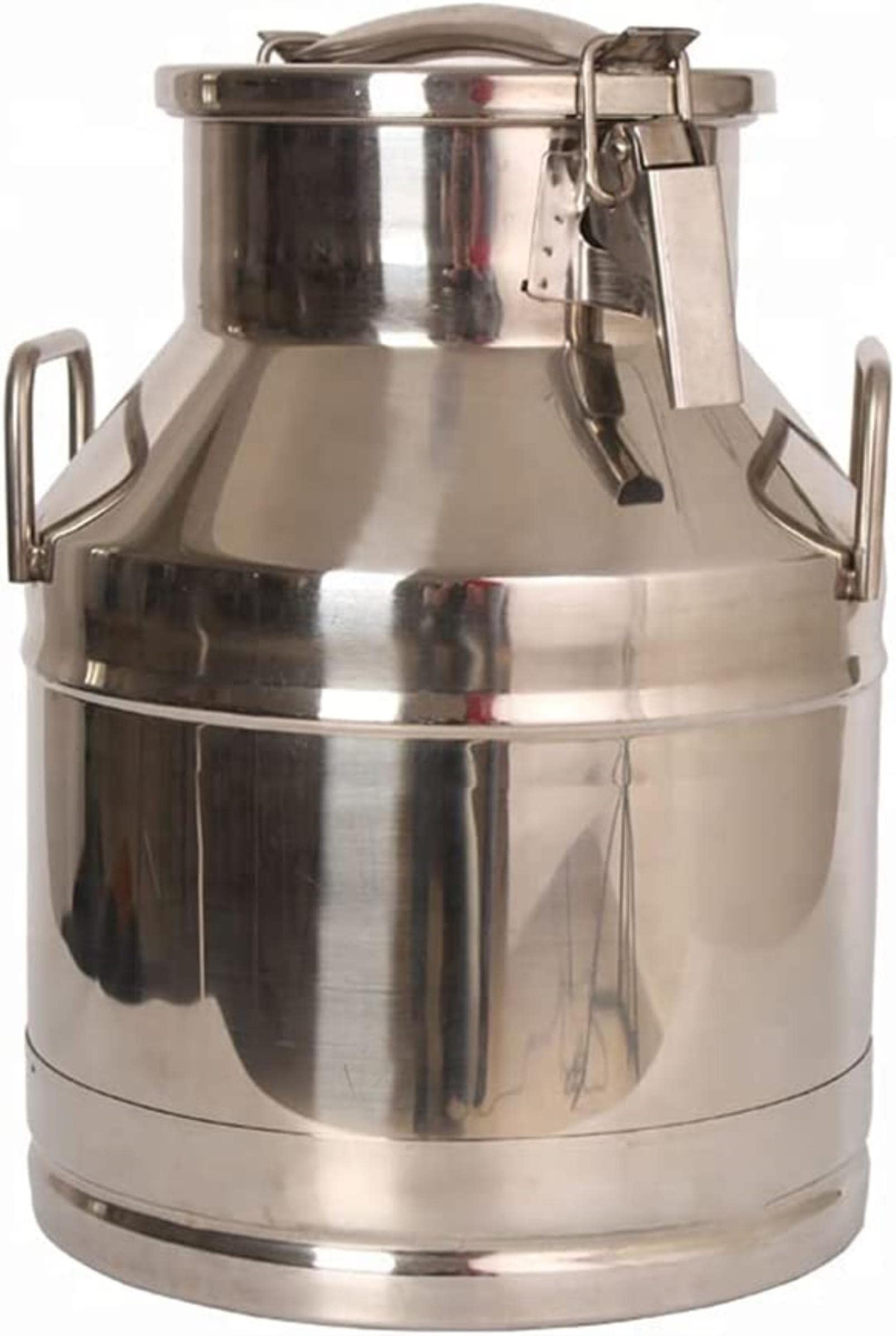 SaryEdge Milk Bucket Stainless Steel Milk Can Canister Dairy Pot Bucket Storage Container Tote Jug with Sealed Lid - Silver,Silver-25L,Silver-25L