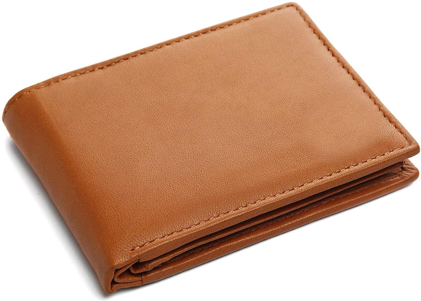Men Tan Genuine Leather Wallet (8 Card Slots)_4-image-30