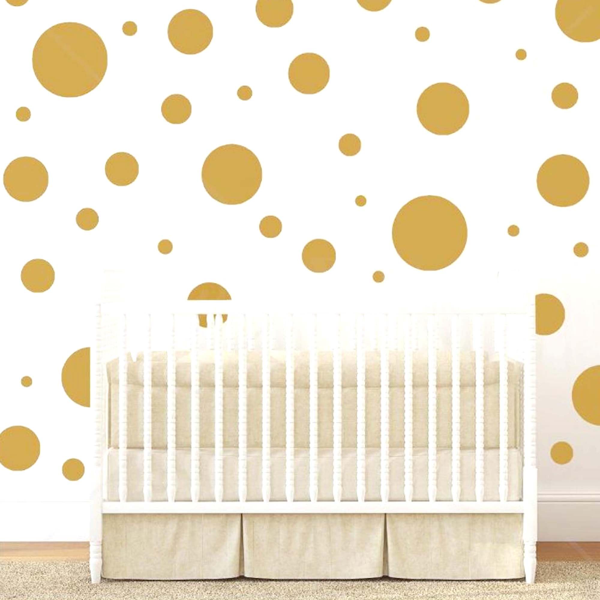 123 Pc Gold Mix Dots Polka Dot Wall Stickers Irregular Polka Dot Stickers Decal Vinyl Wall Art Room Decor Bedroom Decor Peel and Stick Nursery Decor - Image 4
