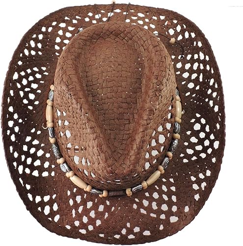 Miniatura 5 de Sombrero de vaquero de paja para hombres y mujeres, sombrero de sol Sombreros Vagueros Classic Western Accents Sombreros