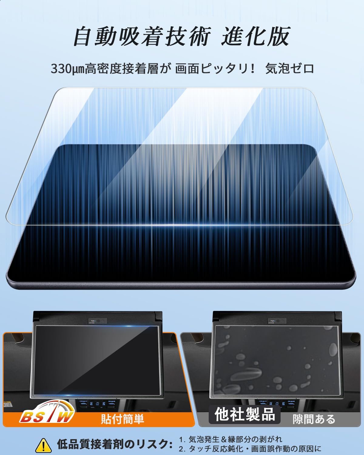 Amazon.co.jp: BSTW トヨタ 13.2型後席ディスプレイ フィルム