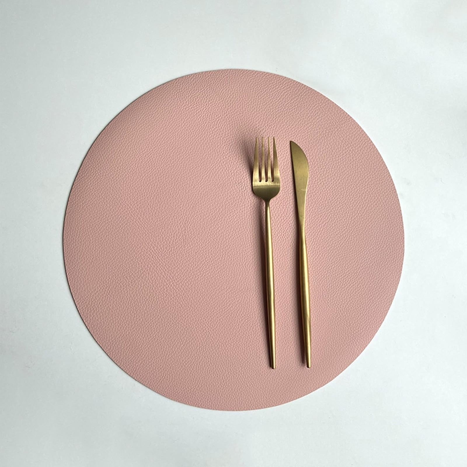 Lot de 6 sets de table réversibles aspect uni bicolore rose foncé 32 cm pour cuisine et salle à manger