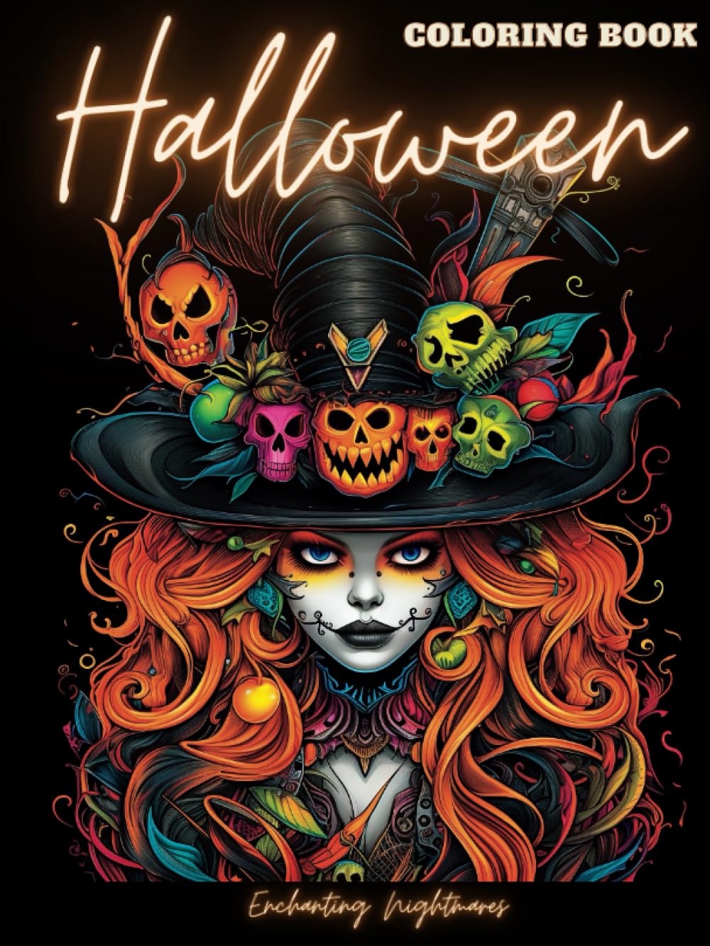 Amazon.com: Enchanting Nightmares: an Adult Halloween Coloring Book ...