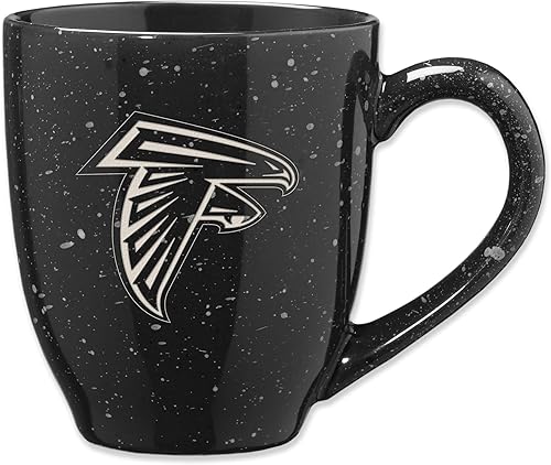 Miniatura 96 de Rico Industries, NFL Football - Taza de café de 16 oz de cerámica moteada, grabada con láser y de color de los equipos de fútbol americano de la NFL