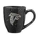 Rico Industries NFL Football Atlanta Falcons Alternate 16 oz Team Color Laser Engraved Speckled Ceramic Coffee Mug