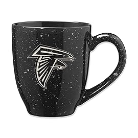 Rico Industries NFL Football Atlanta Falcons Alternate 16 oz Team Color Laser Engraved Speckled Ceramic Coffee Mug