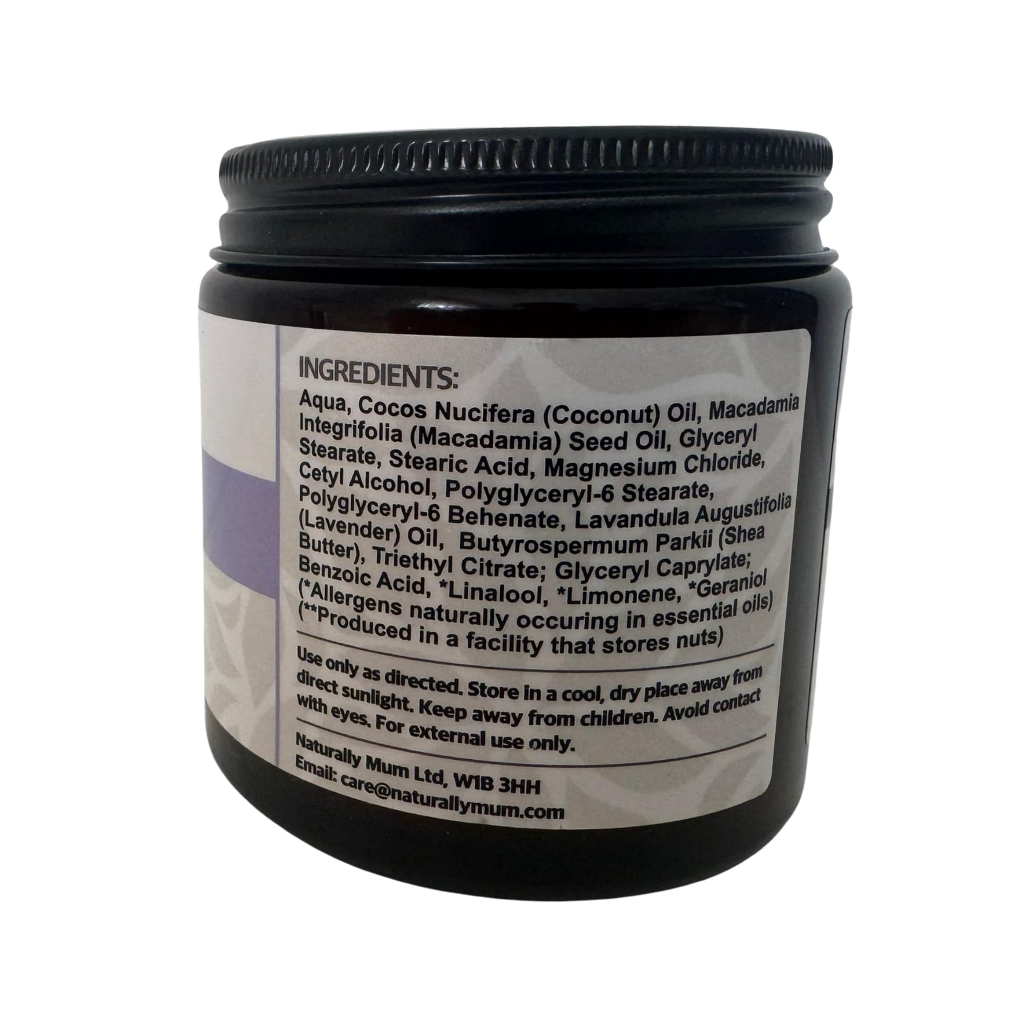 NaturallyMum - Loción corporal de magnesio [natural y vegana] - Loción tópica de cloruro de magnesio para la salud del sueño, los huesos, el corazón y los músculos - Lavanda - Fabricado en el Reino