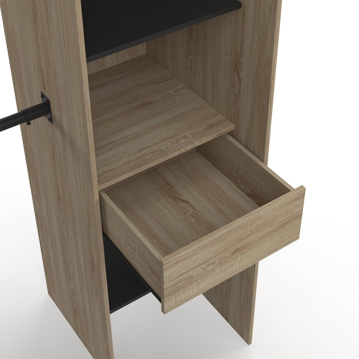 IDMarket - Dressing extensible angle MARLON 230 x 140 x 180 cm hêtre