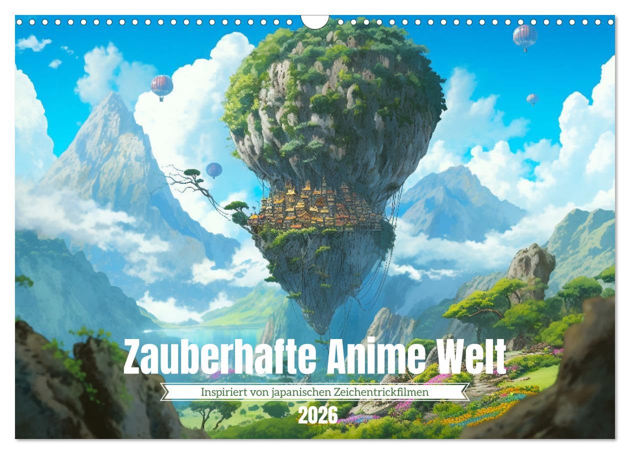 Enchanting anime world UK-Version (Wall Calendar 2026 DIN A3 Landscape), CALVENDO 12 Month Wall Calendar โ image 1