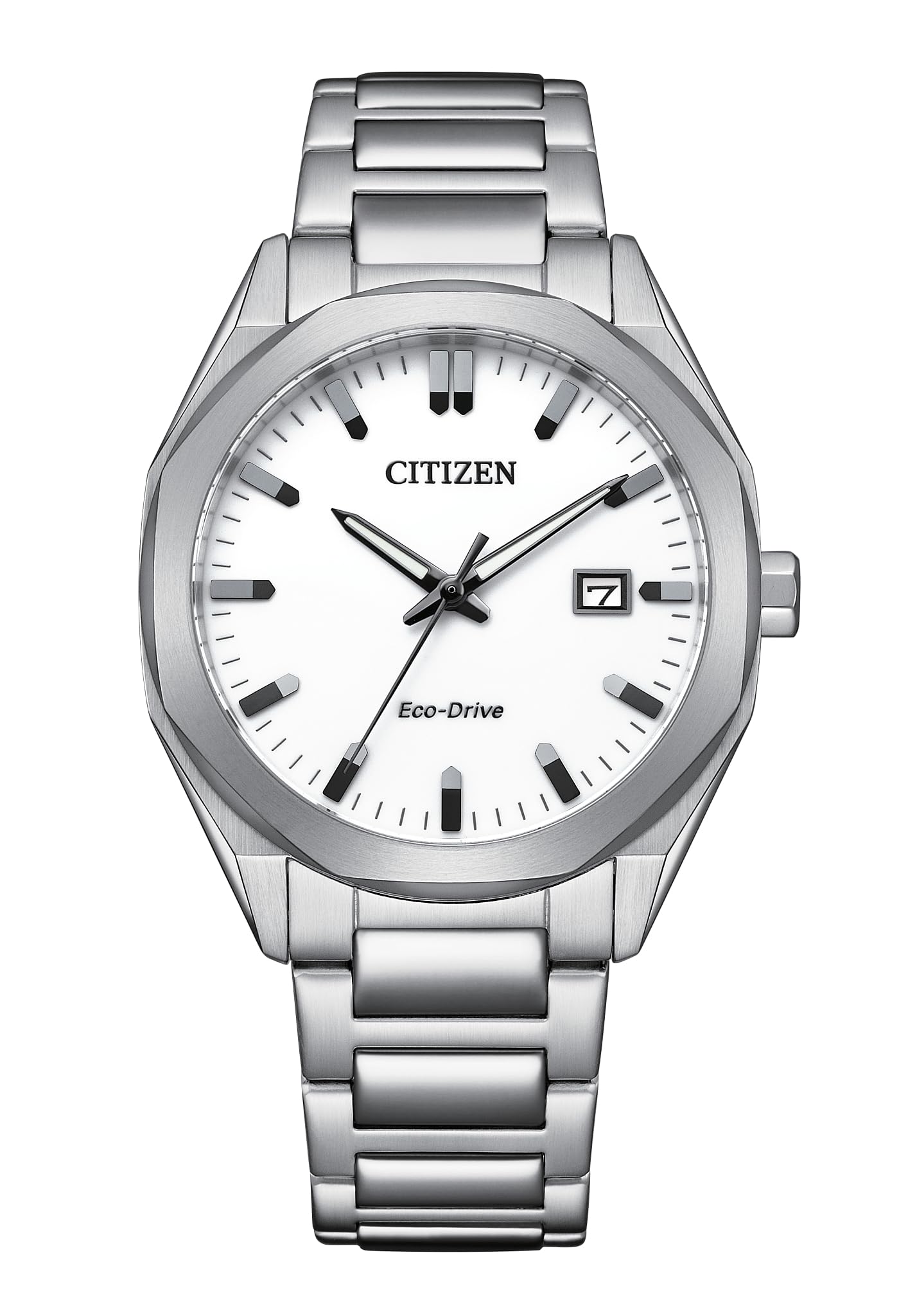 Citizen Mens Eco-Drive Watch 38mm Silver-Tone Stainless Steel Case