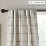 Elrene Home Fashions Brighton Windowpane Plaid Grid Blackout Window Curtain Panels/Drapes for Living, Bedroom, Dining Room, 52"x84", Indigo