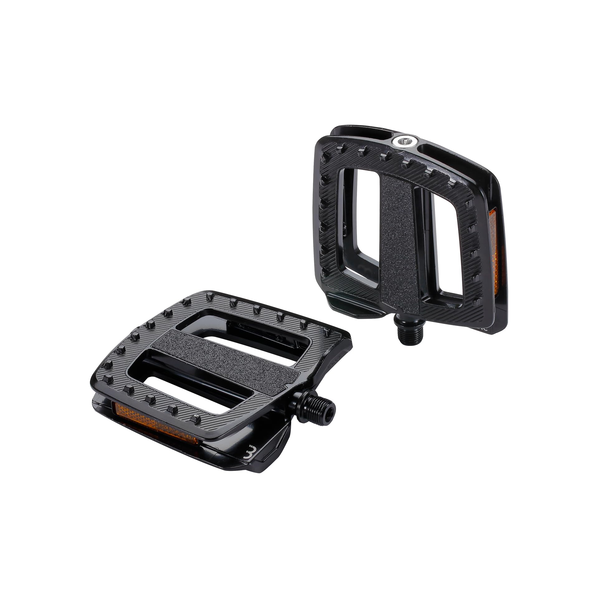 BBB Cycling ErgoBase HP - Pedales de Bicicleta de Aluminio | Pedales de Bicicleta ergonómicos de Plataforma Grande | Adecuado para Bicicletas urbanas, de Carga y eléctricas | BPD-49, Negro