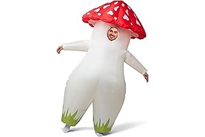 Spooktacular Creations: Adult Inflatable Costume Full-Body Mushroom Air Blow-up Deluxe Halloween Costume